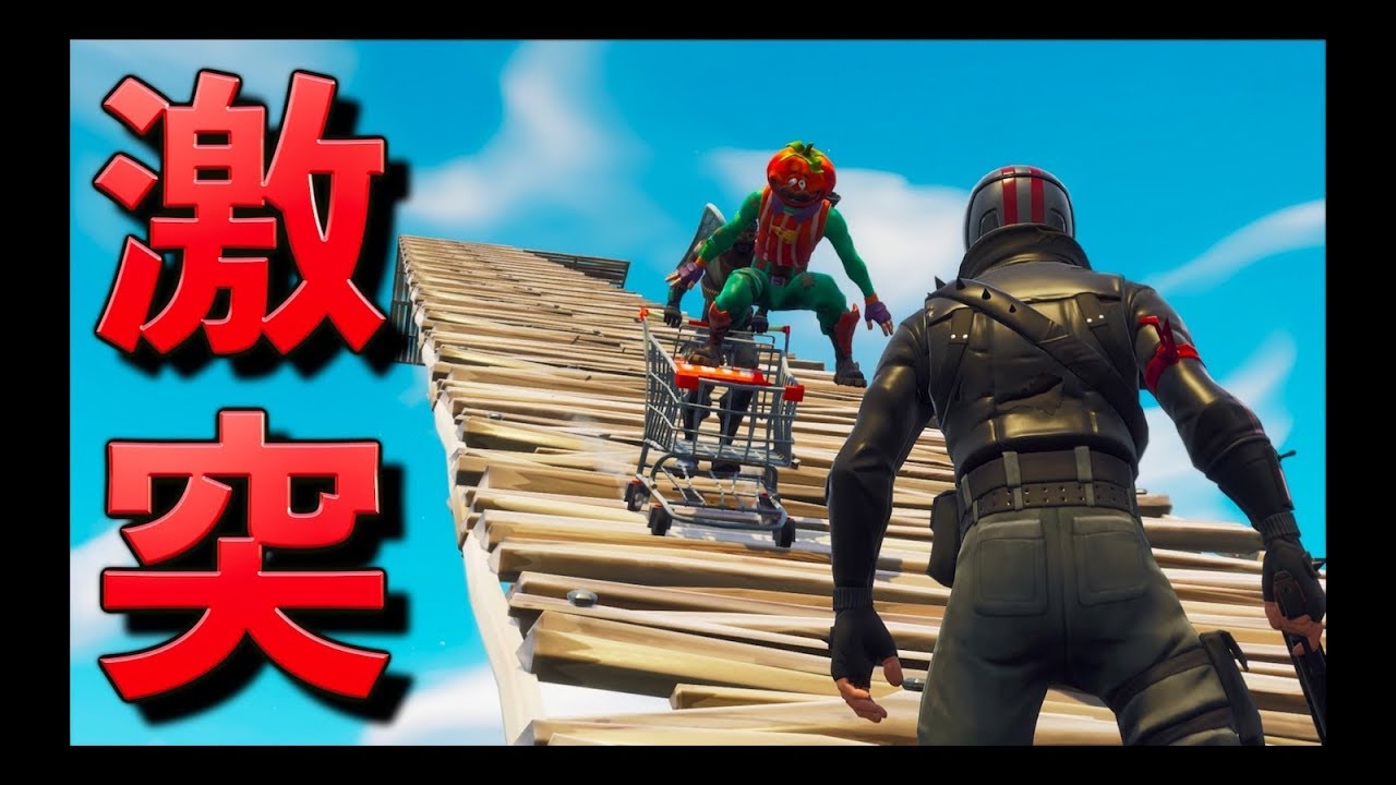 [Fortnite] 猛スピードのショッピングカートが突っ込んできた！