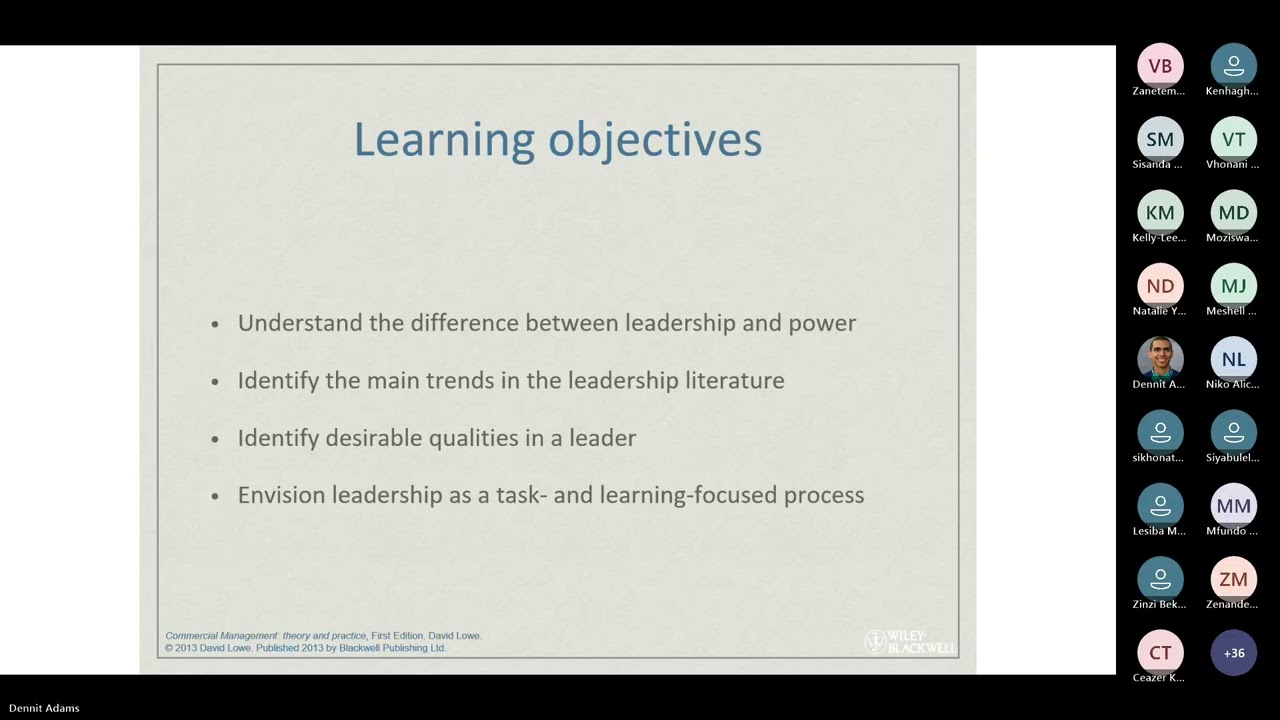CMT580S Chapter 2 Recorded Lecture 12 Feb 2026