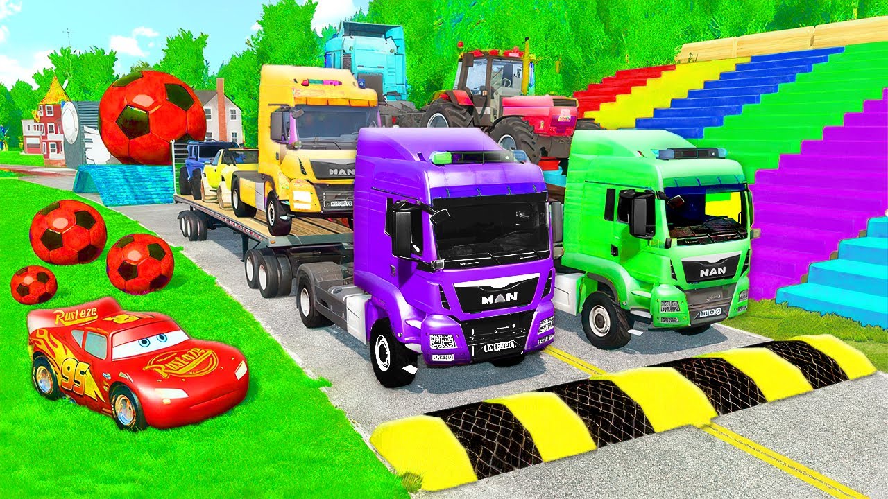 Trucks vs Downhill Speed Bumps | Long Run Damage Build-Up (BeamNG) EP.16 💥