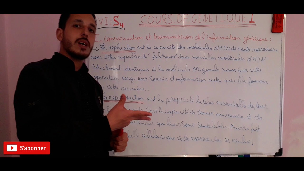 cours 1: Génétique S4 résumer sur l'ADN et l'Information génétique اهم المصطلحات و التعاريف