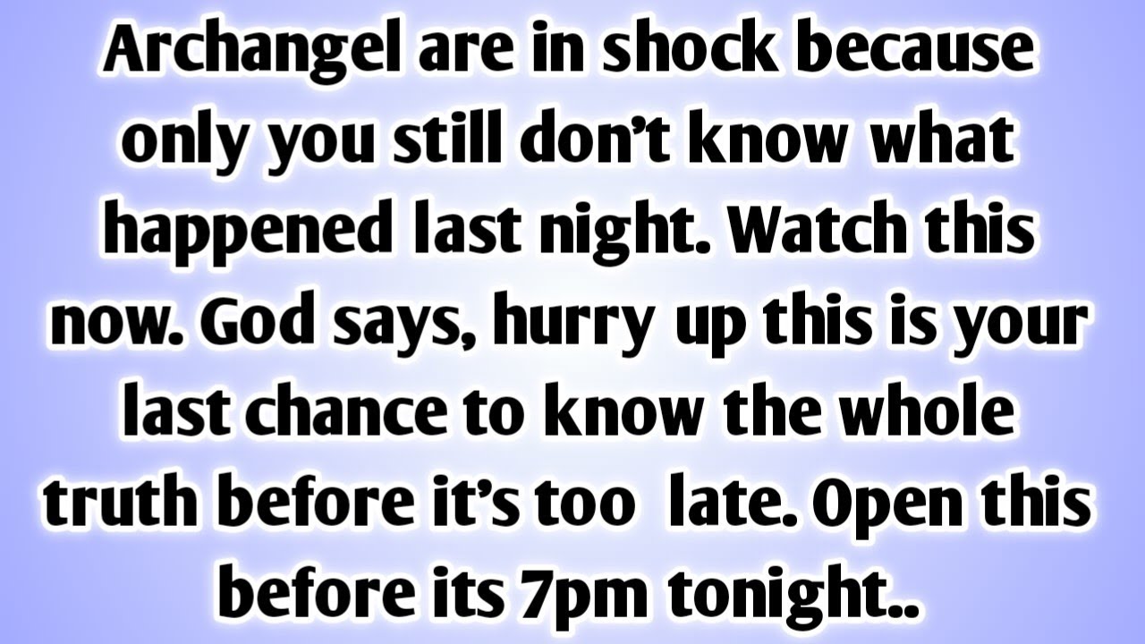 💸 Archangel are in shock because only you still don't know what happened last night. Watch this now.