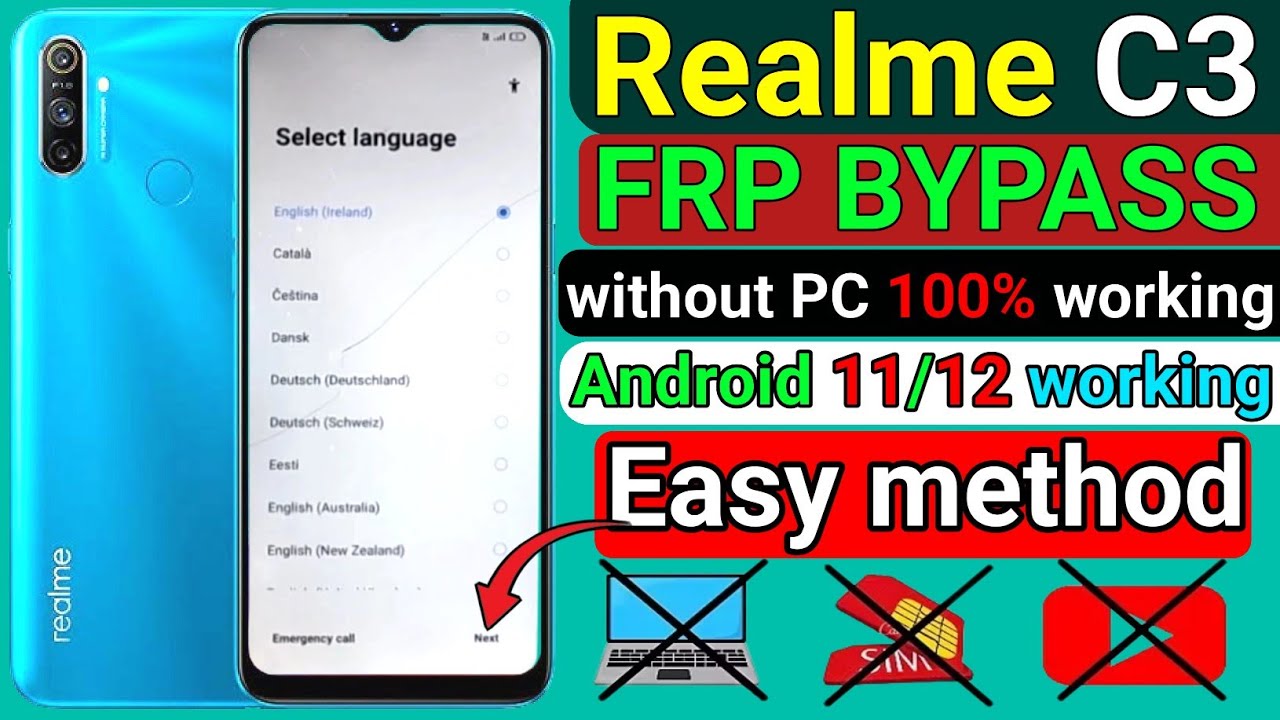 Realme C3 (RMX2027) frp bypass Android 11 | *#813 not working fixed | realme C3 Gmail account bypass