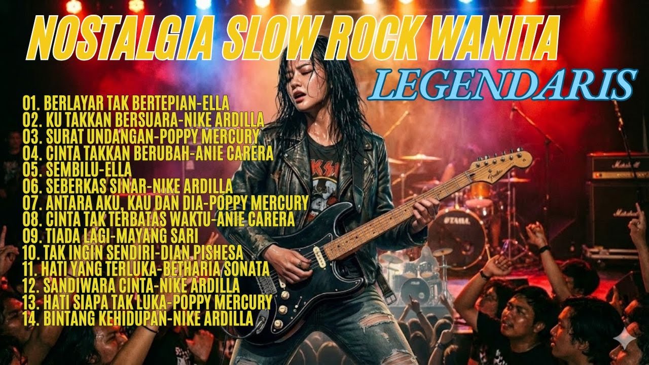 Lagu-lagu Legendaris | Cover Slow Rock Nostagia Wanita Paling Bad4ss