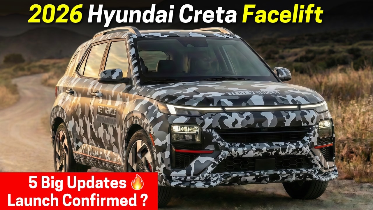 Hyundai Creta 2026 Facelift - 5 Big Updates, Hybrid Engine, Level 2 ADAS and Launch Confirmed