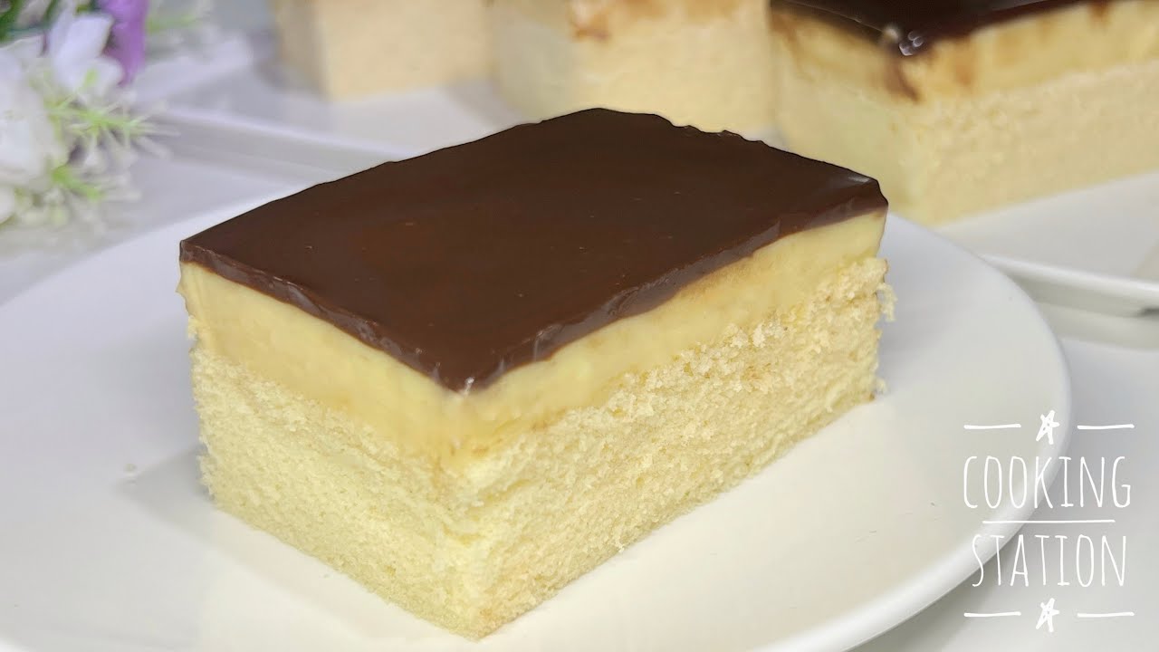 Влажный БОСТОНСКИЙ КРЕМОВЫЙ ТОРТ! Это тает во рту! Просто и очень вкусно!