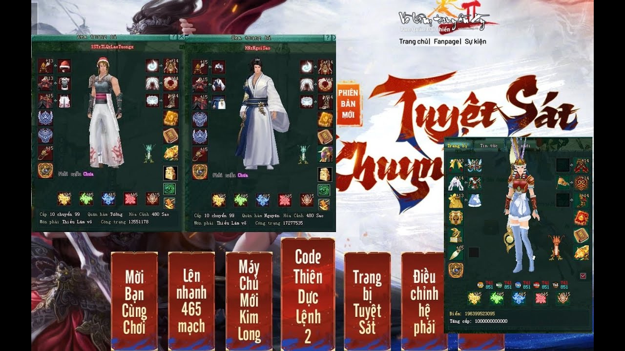 Cùng Chiêm ngưỡng Sức Mạnh tuyệt đối TLQ 500 triệu, trang bị +20 đầu tiên Võ lâm 2 tại LSV 3&3