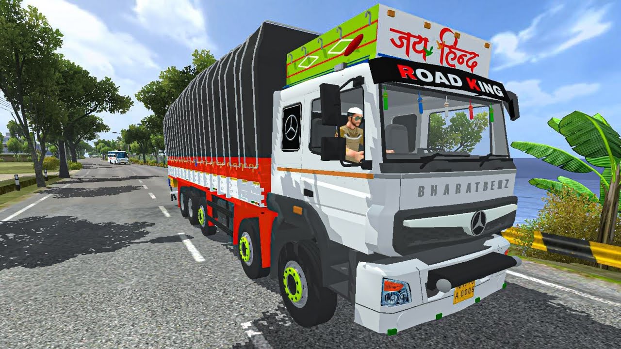 14 Chakka BharatBenz Heavy Load 🚛 | Coastal Route Truck Drive 🛣️ | BUSSID