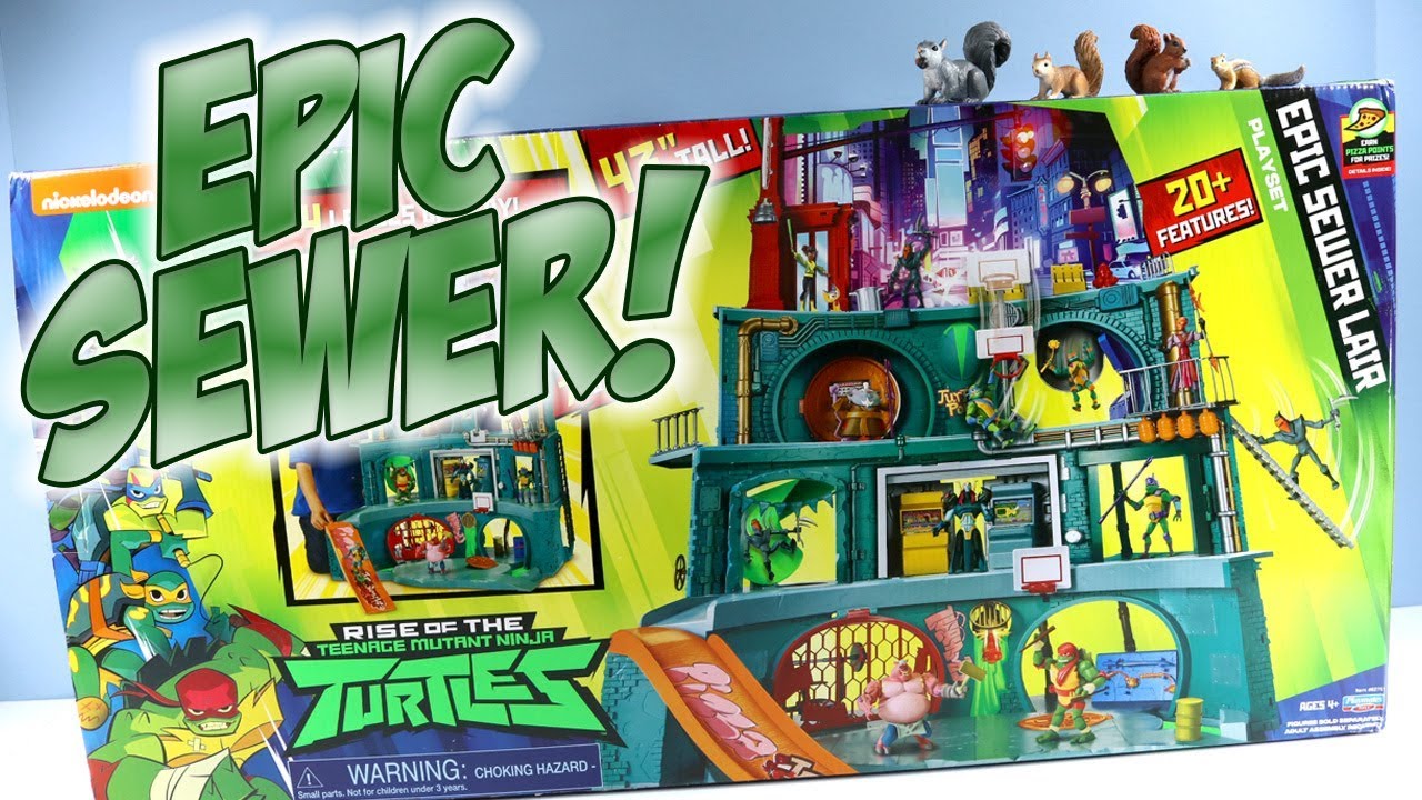 Rise of the Teenage Mutant Ninja Turtles Epic Sewer Lair Playset 2018