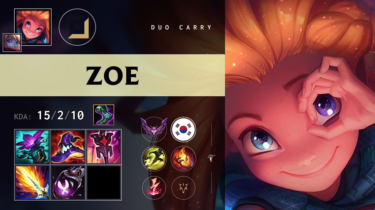 Zoe Carry vs Aphelios - KR Master Patch 26.13
