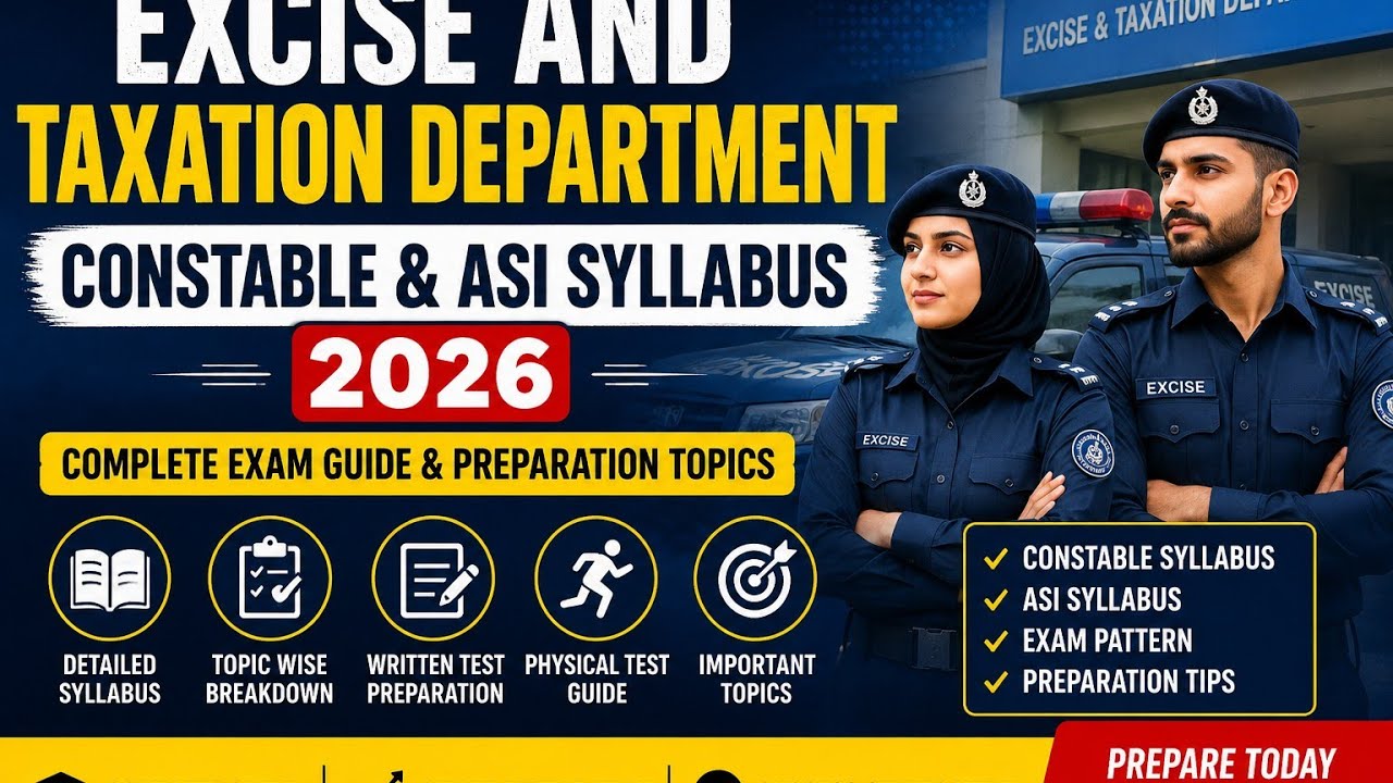 Excise and Taxation Department Constable & ASI Syllabus 2026 | Complete Exam Guide & Preparation