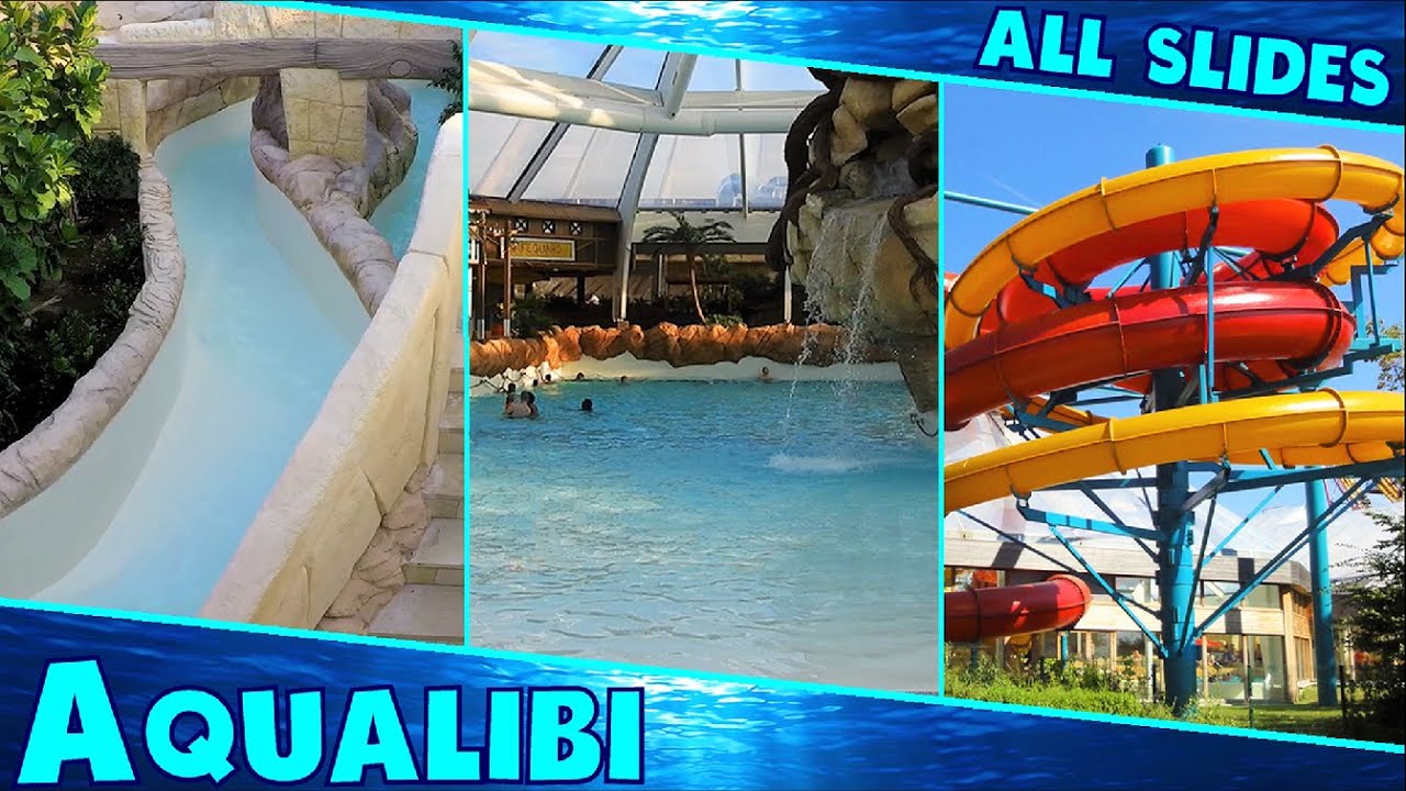 ALL WATER SLIDES at Aqualibi, Walibi Belgium (Largest Indoor Water Park in Belgium!)