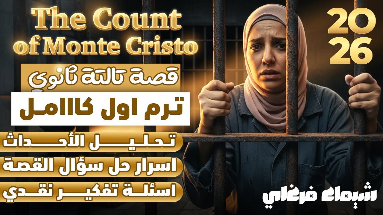 تالتة ثانوي 2026| قصة ترم اول كامل بطعم الامتحان - The Count Of Monte Cristo - مىس شيماء فرغلي