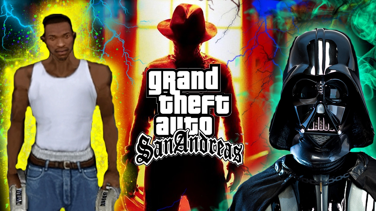 GTA San Andreas Cj vs Freddy Krueger y Darth Vader (TERROR MOD 2020)