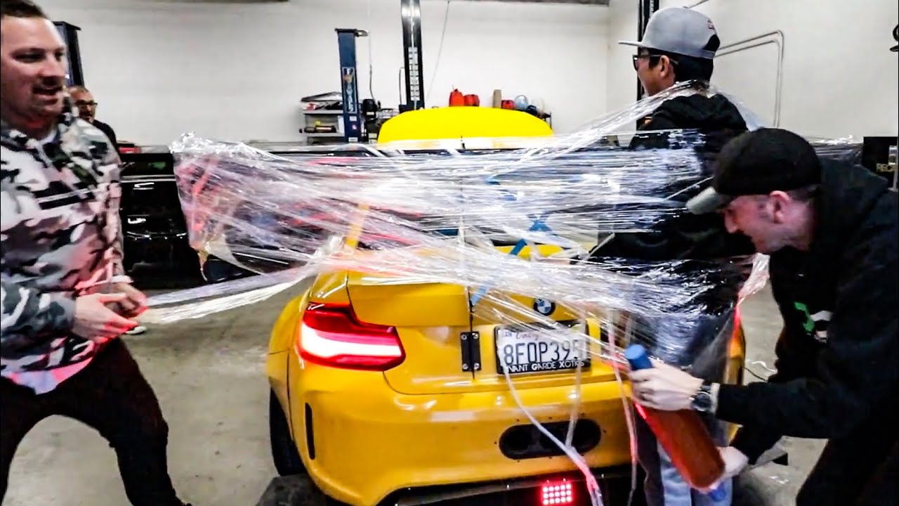 SHRINK WRAPPING ALEX CHOI TO HIS CAR PRANK! *EMELIA VLOG*