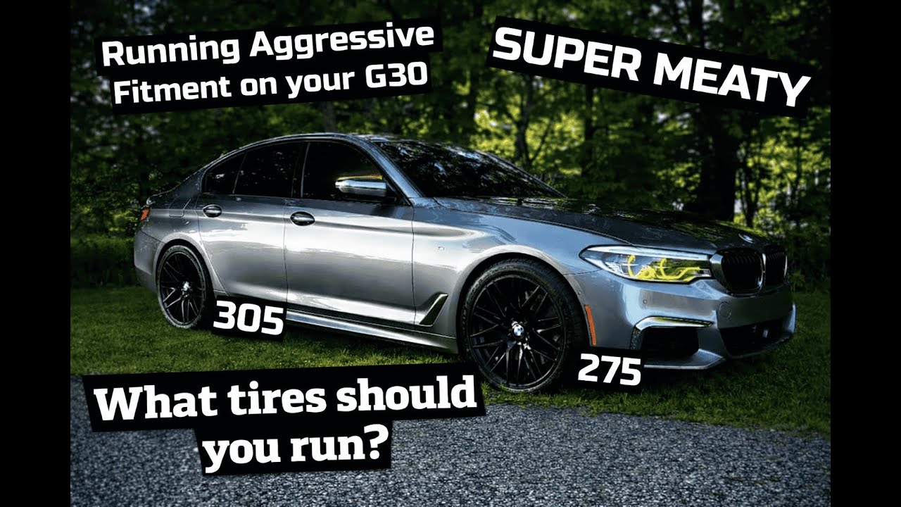 Putting a 305 Tire on my BMW G30 M550i! (SUPER AGGRESSIVE)