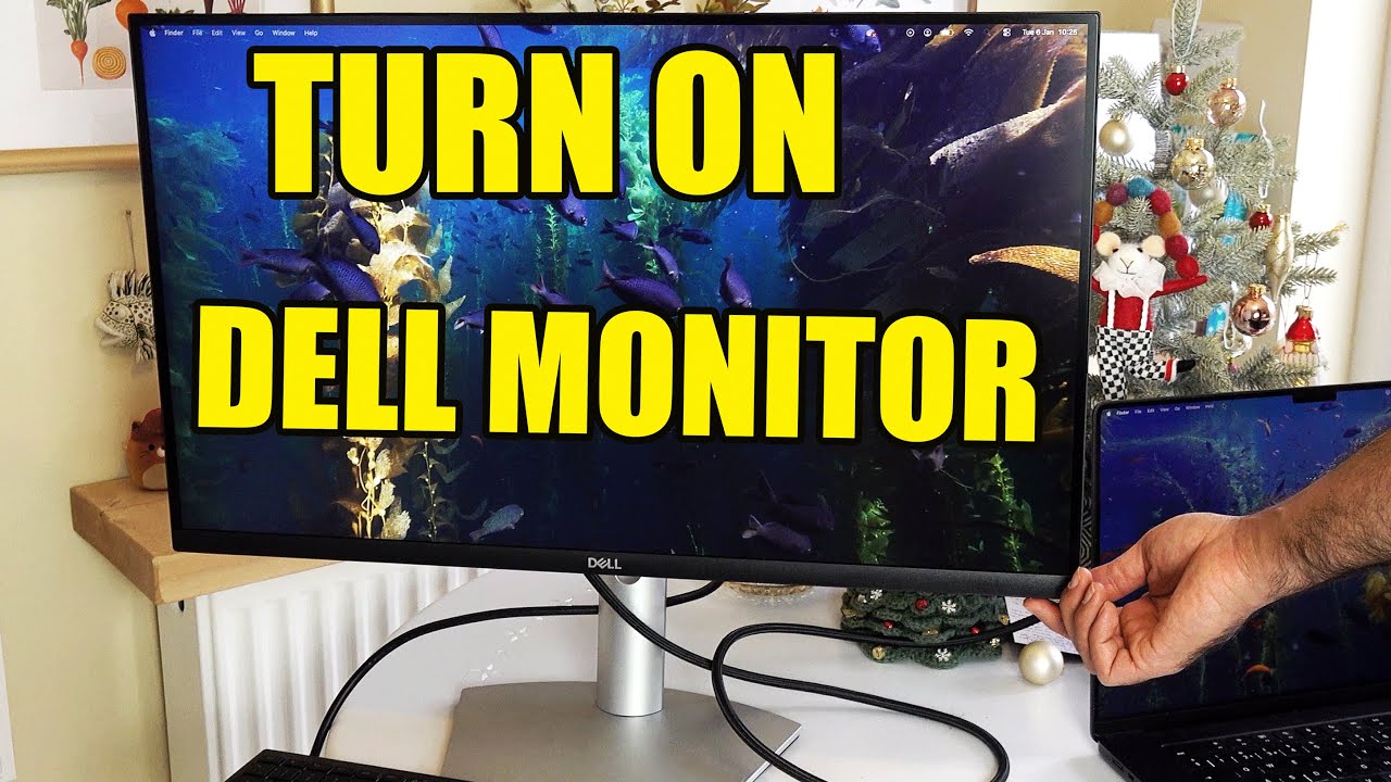 Как включить монитор Dell S2721QS (инструкция за 15 секунд)