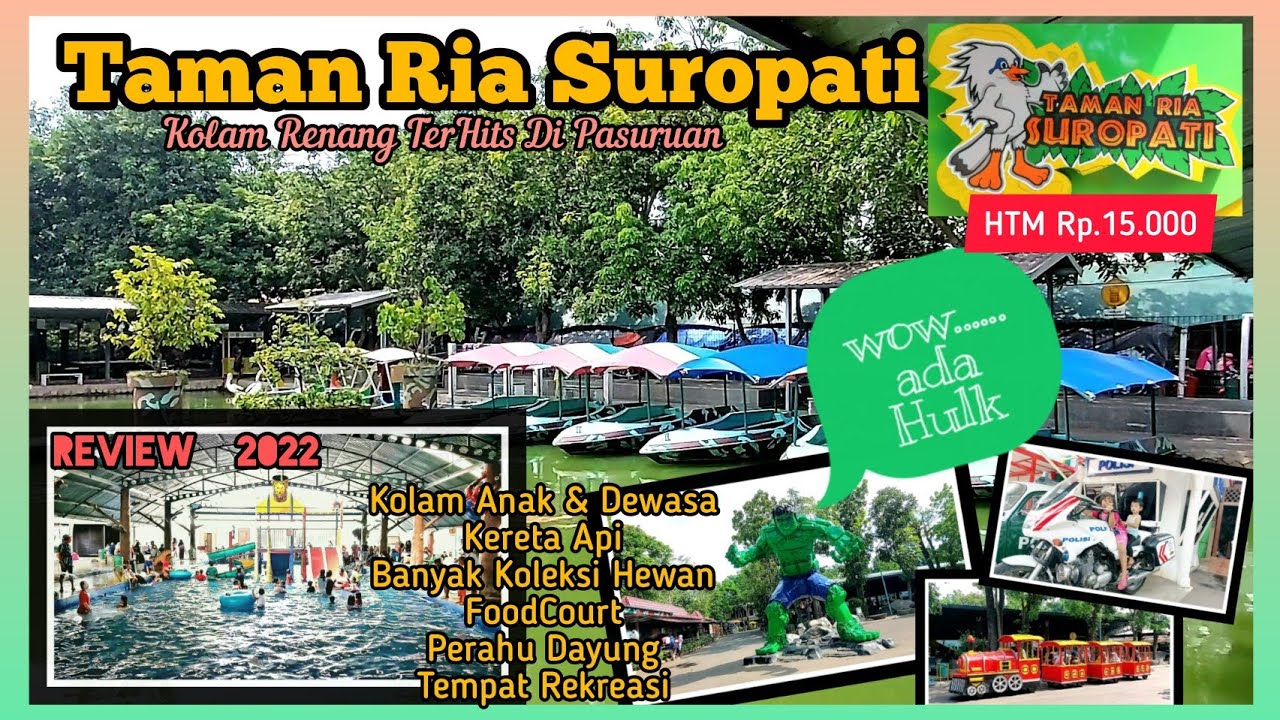 TAMAN RIA SUROPATI PASURUAN 2022| Kolam Renang Hits dan Banyak Koleksi Satwa, Wisata Recomended!!!