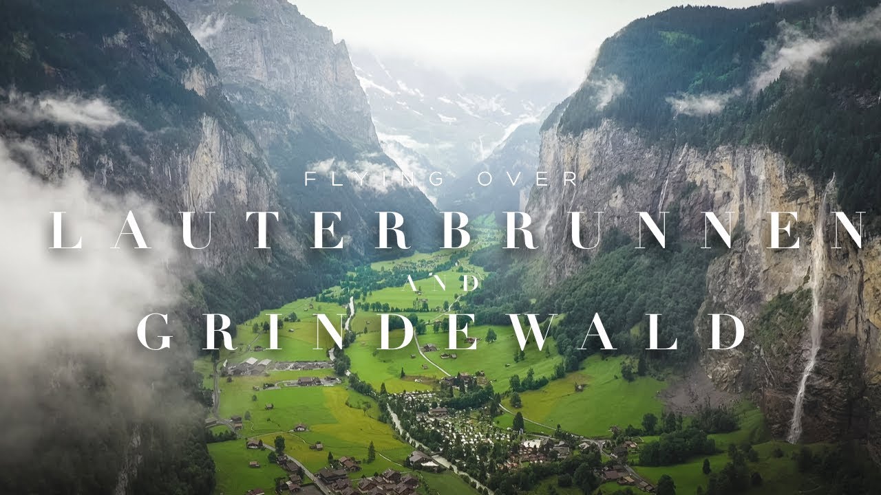 Flying over Lauterbrunnen and Grindewald (4K AERIAL FILM)