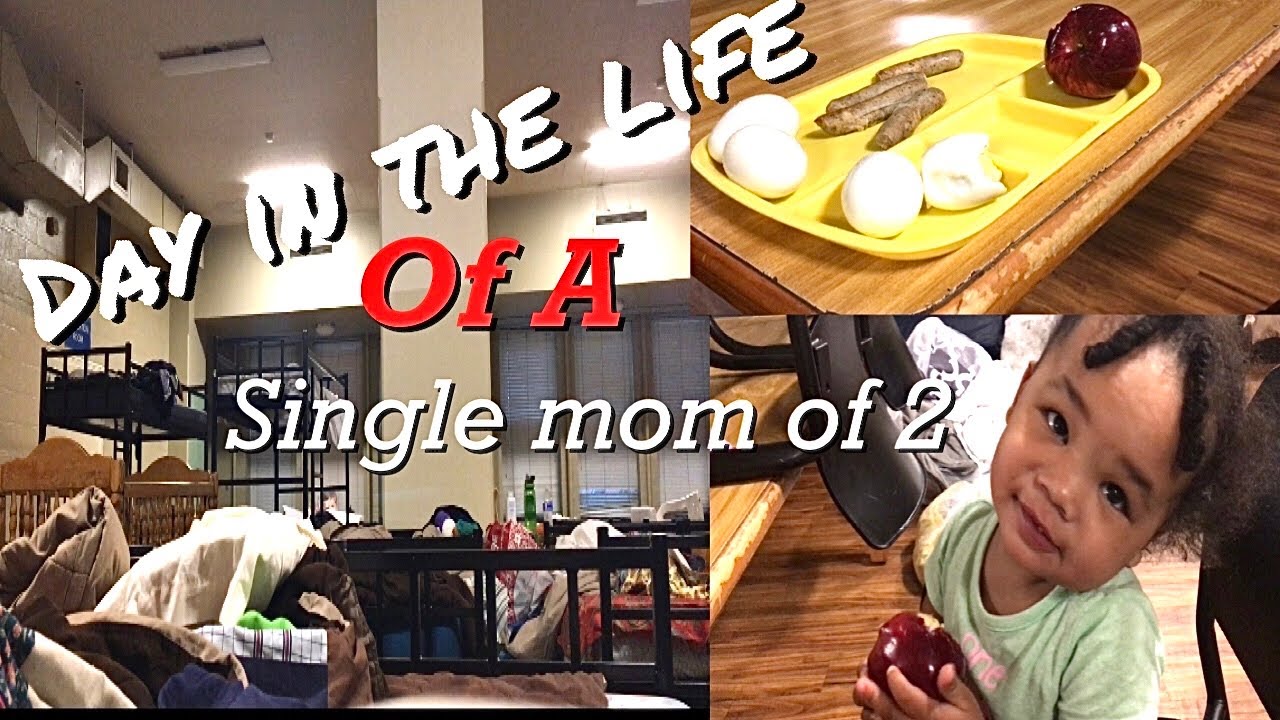 DAY IN THE LIFE OF A SINGLE MOM OF 2*living in a shelter*