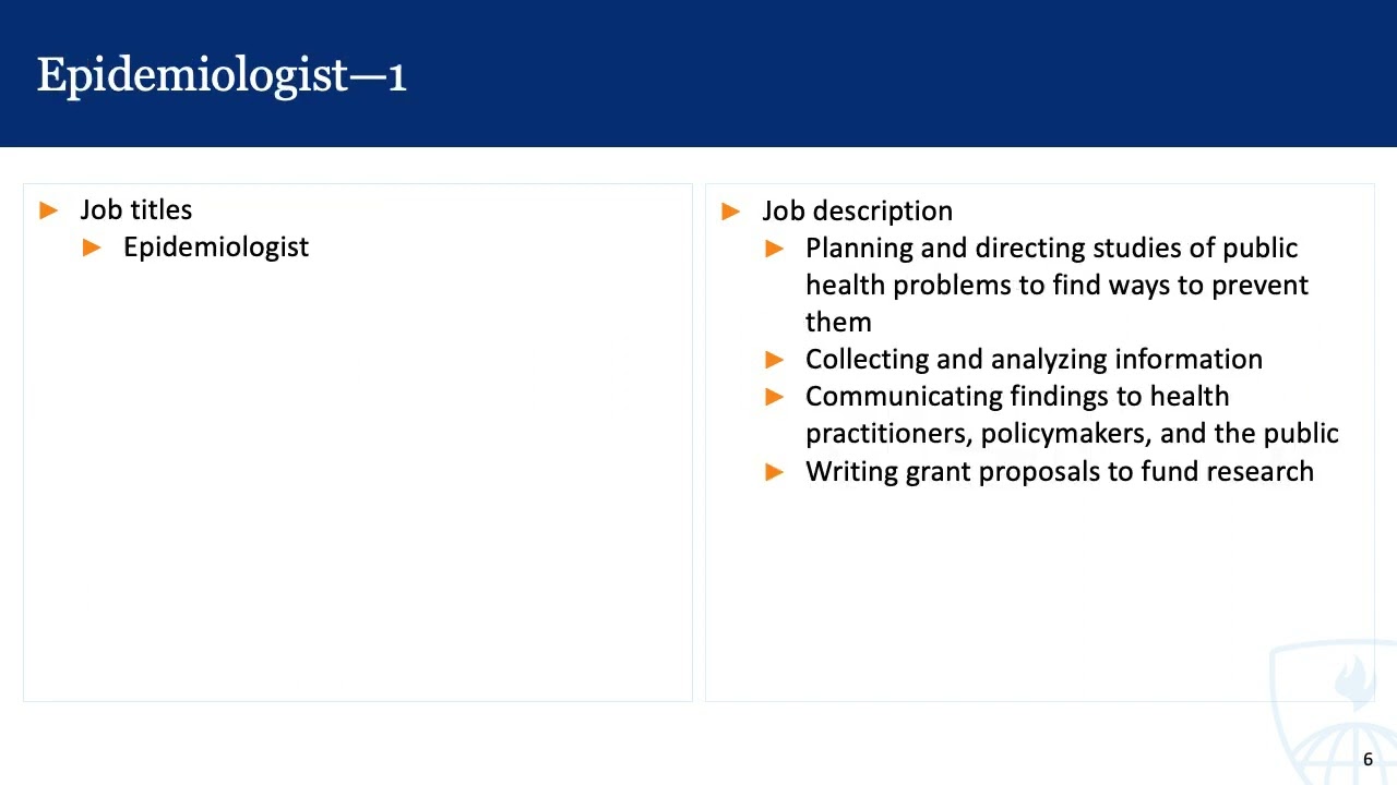 Employment Pathways 4: Public Health