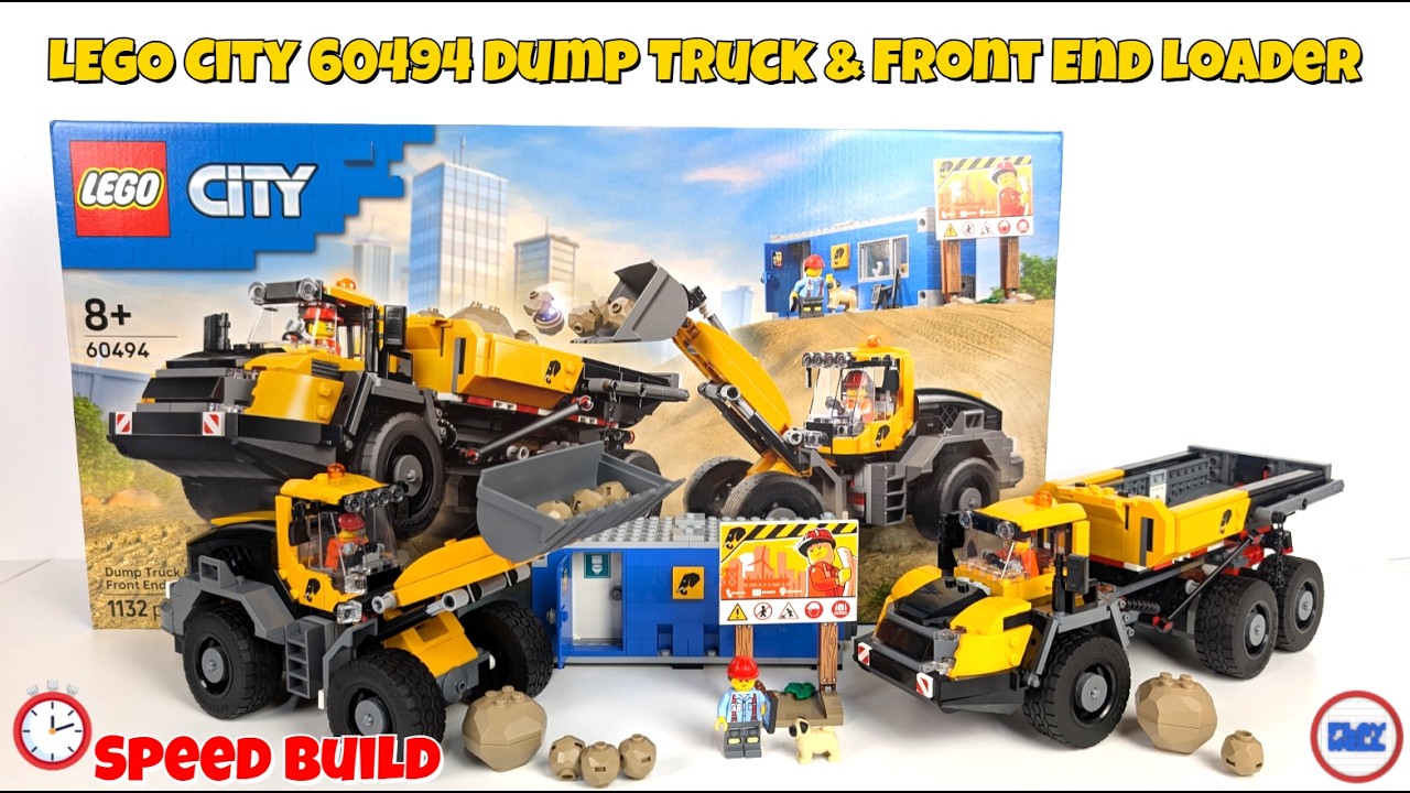 Building the new LEGO City 60494 Dump Truck & Front End Loader