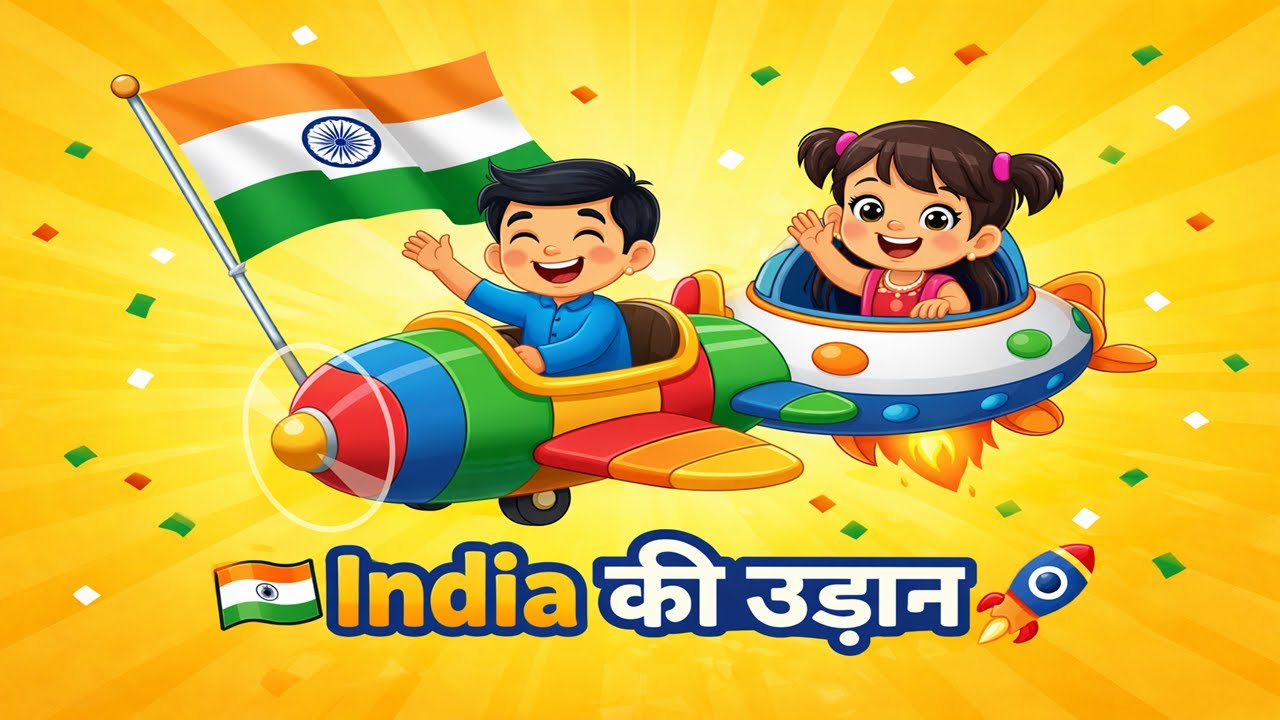 इंडिया की उड़ान Desh Bhakti song | India ki Udaan rhyme in Hindi | Happy republic Day @AlphaJingle