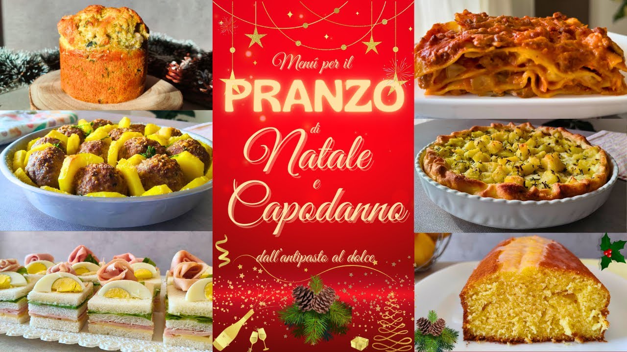 PRANZO di NATALE: Men&ugrave; completo dall&rsquo; ANTIPASTO al DOLCE dicembre 2024 - 6 RICETTE FACILISSIME🎄