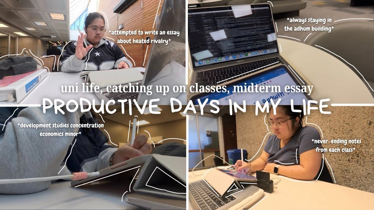 PRODUCTIVE DAYS IN MY LIFE 🎱: uni life, catching up on classes, midterm essay
