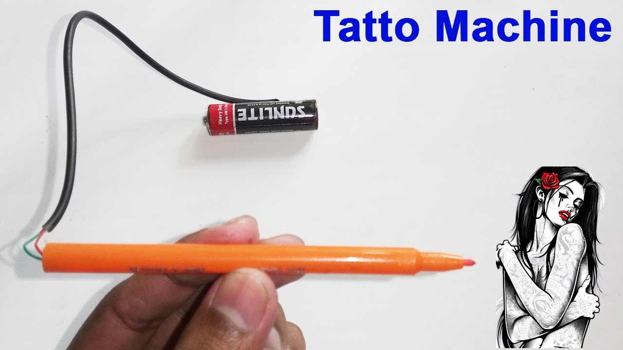 How To Make Simple Tattoo Machine At Home With Pen | DIY Tattoo Machine