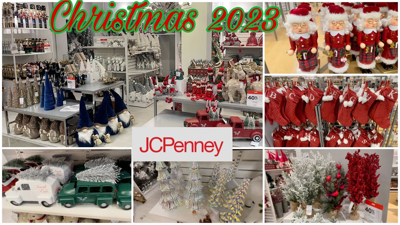 JCPenney Christmas Decor 2023 Ornaments Trees Stockings Nutcrackers Gnomes Reindeers