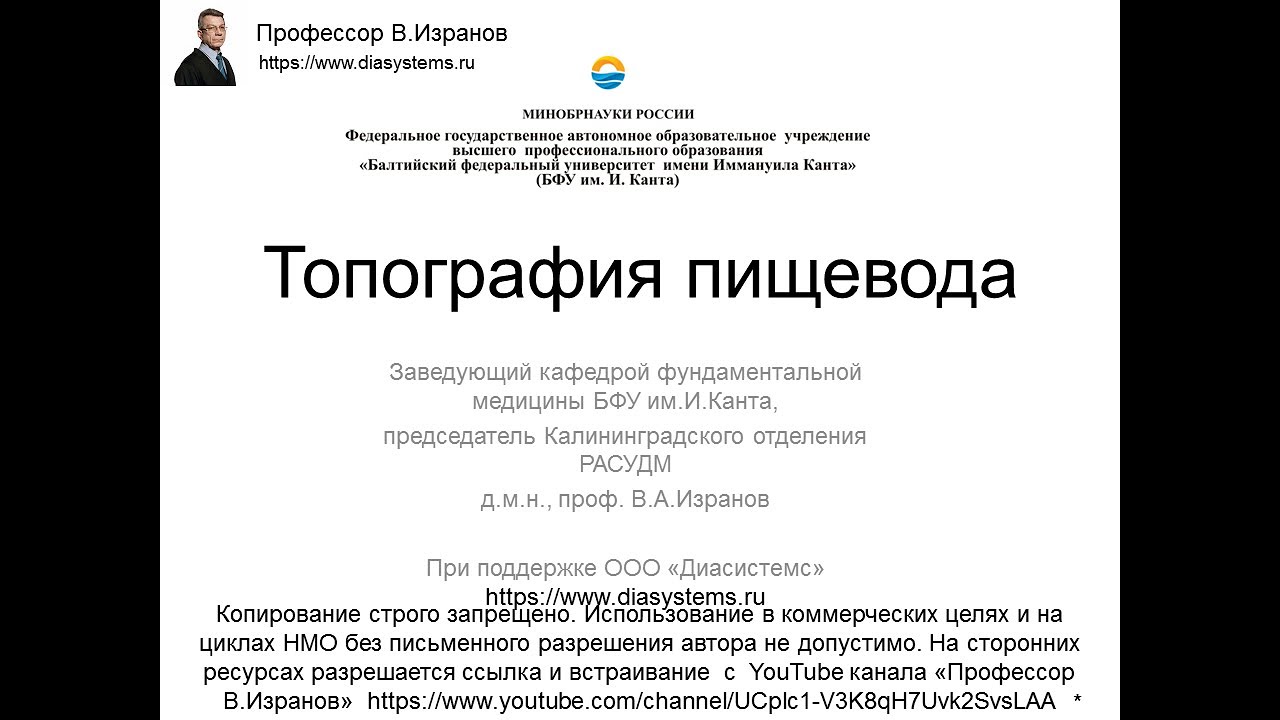 Топография пищевода.