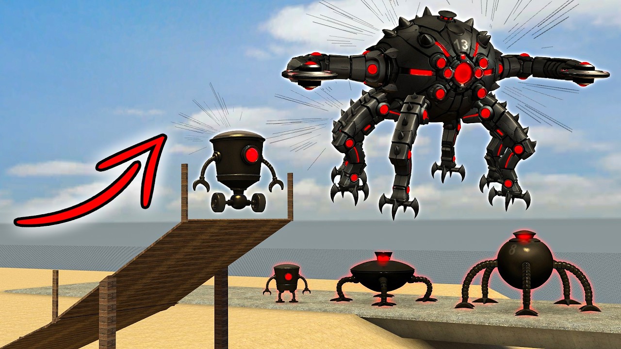 WHICH OMNIDROID (V1–V19) HAS THE LONGEST JUMP? — Garry’s Mod Experiment