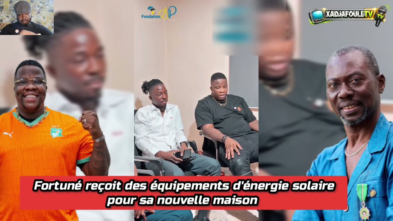 Fortuné reçoit des équipements d'énergie solaire pour sa nouvelle maison