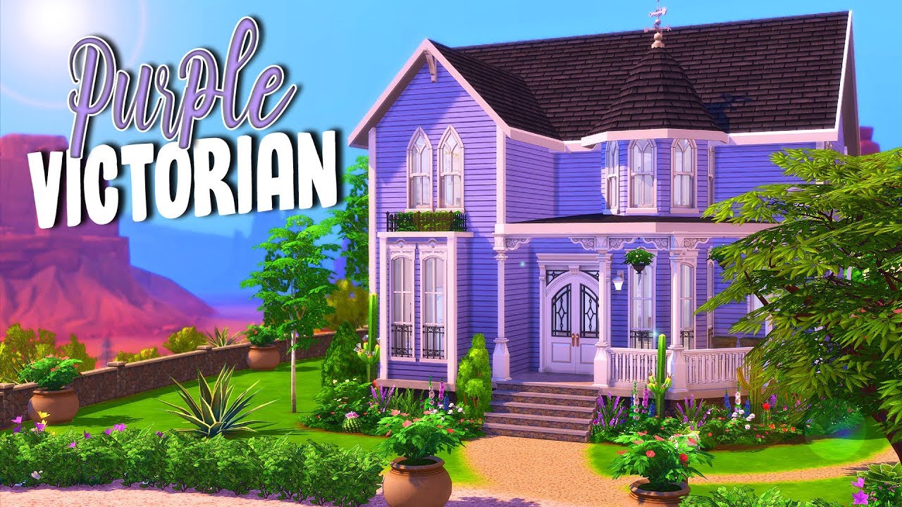 PURPLE VICTORIAN 💜 // THE SIMS 4 SPEED BUILD