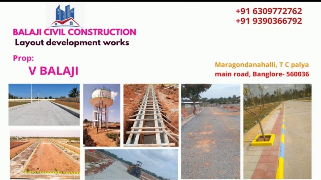 Balaji Civil Constructions - Land Development Works. Call : 6309772762 / 9390366792