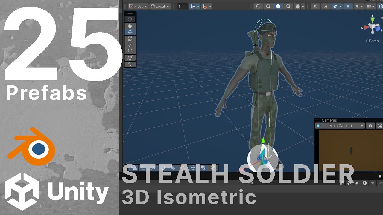 Stealth Soldier - 25 - Prefabs - 3D Isometric - Unity