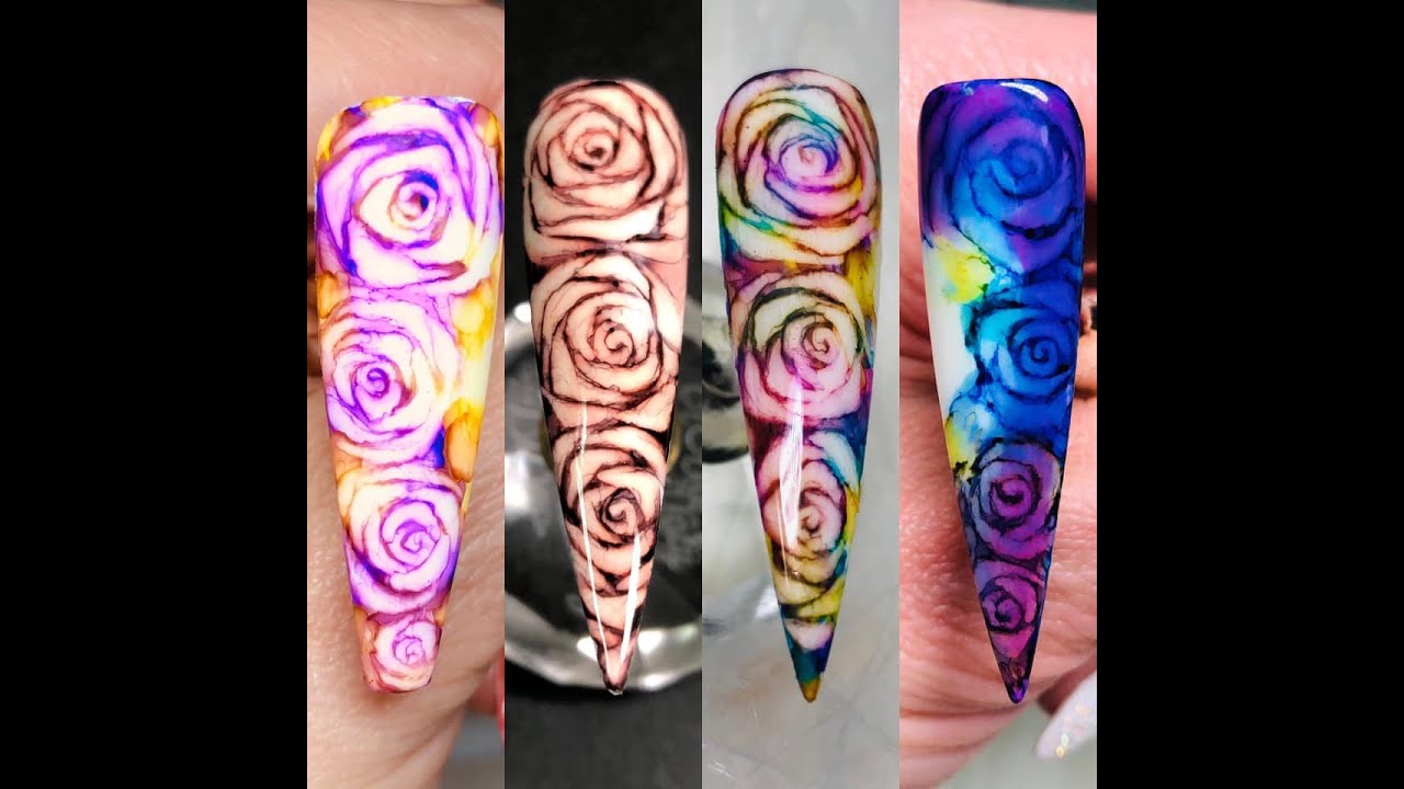 Making flower with Marble Ink