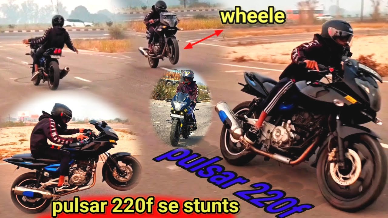 Stunt on pulsar 220f/ hyper ride) pulsar 220f bike modification/best modification bike modification