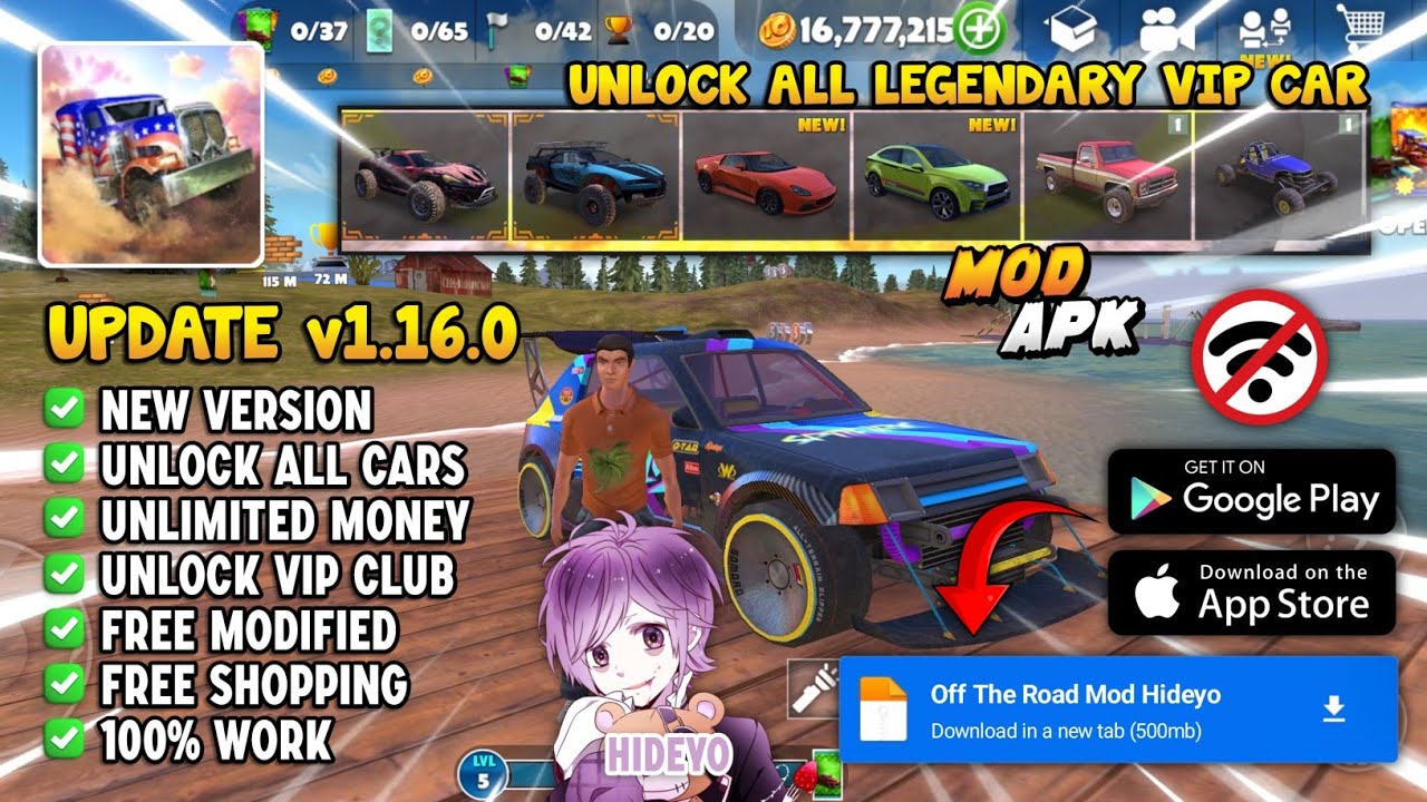 Off The Road Mod Apk v1.16.0 Terbaru 2025 - Unlimited Money & Unlock All Cars