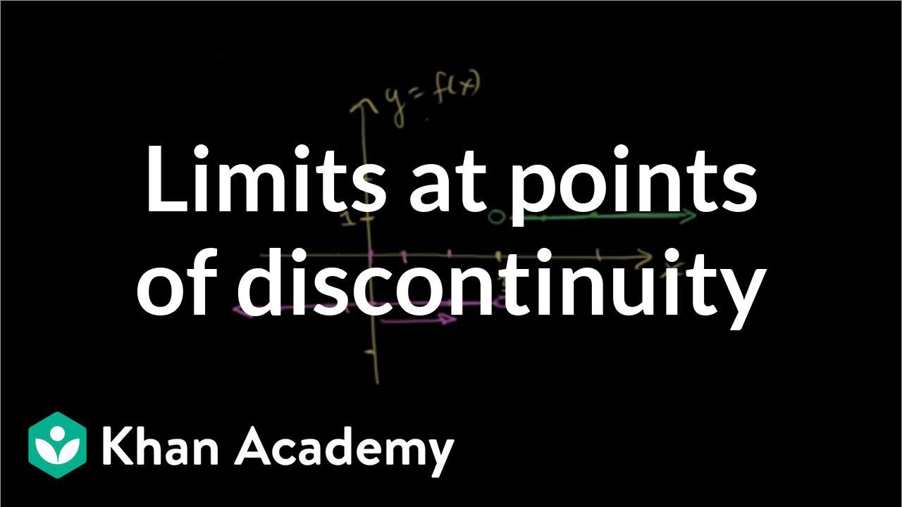 Limit at a point of discontinuity