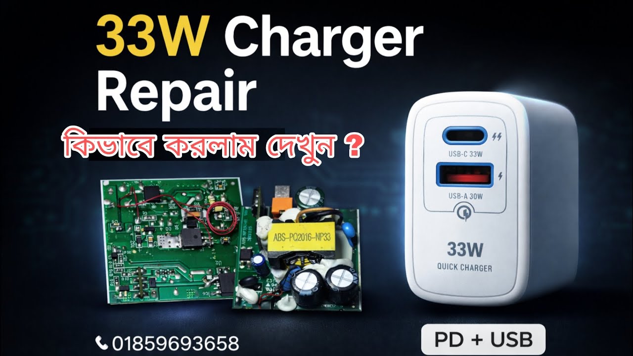 How to repair 33watt mobile charger ?