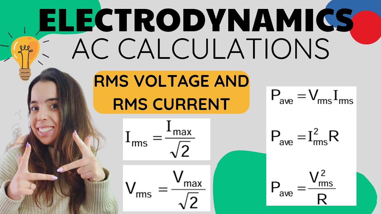 Grade 12 Electrodynamics AC Circuit Calculations: RMS voltage and RMS current