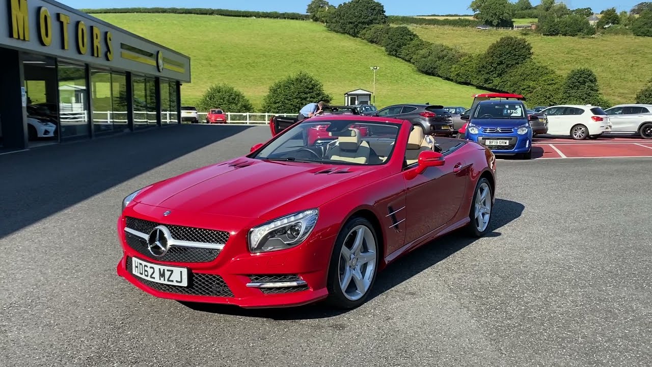 2012 MERCEDES-BENZ SL500 AMG SPORT Opal Fire Red for sale Castle Motors
