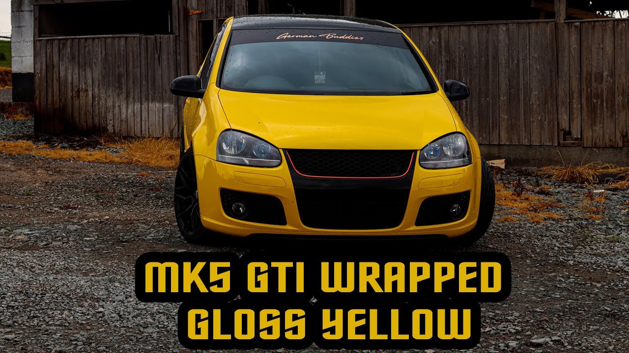 Mk5 Golf GTI wrapped in Yellow - The WHOLE process!