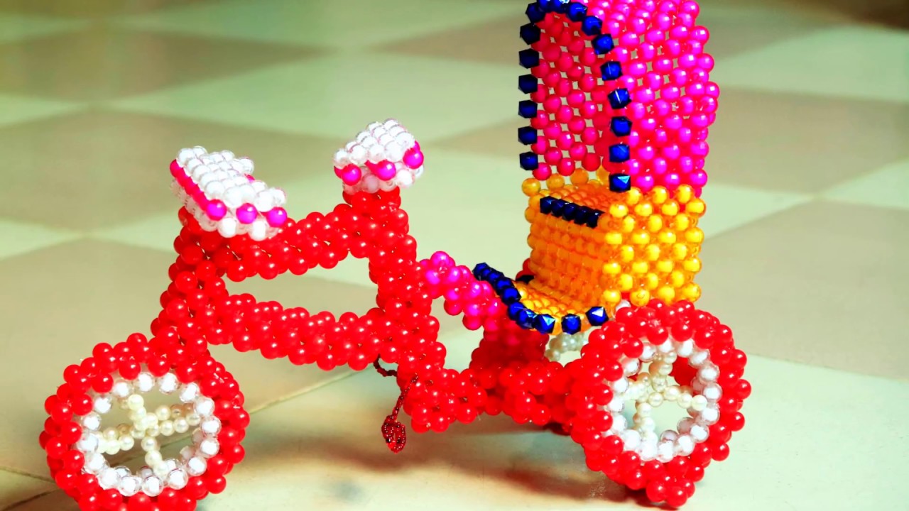 পুতির রিক্সা তৈরী/ How to make beaded rickshaw (Part-2)/Beaded show-piece/ beaded baby toy