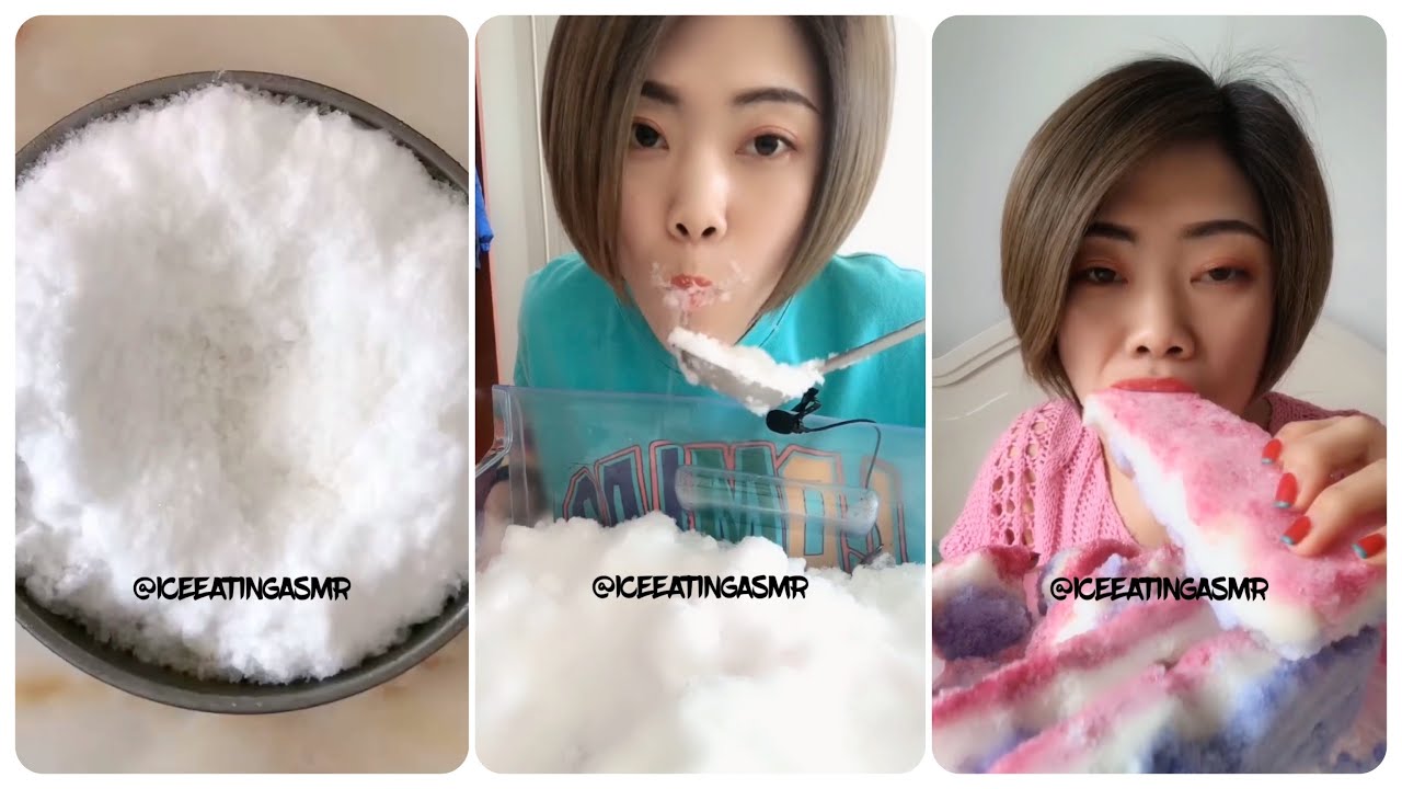 [ASMR] COLORED & SOFT SHAVED ICE EATING VIDEOS ( BIG BITES 🤤)