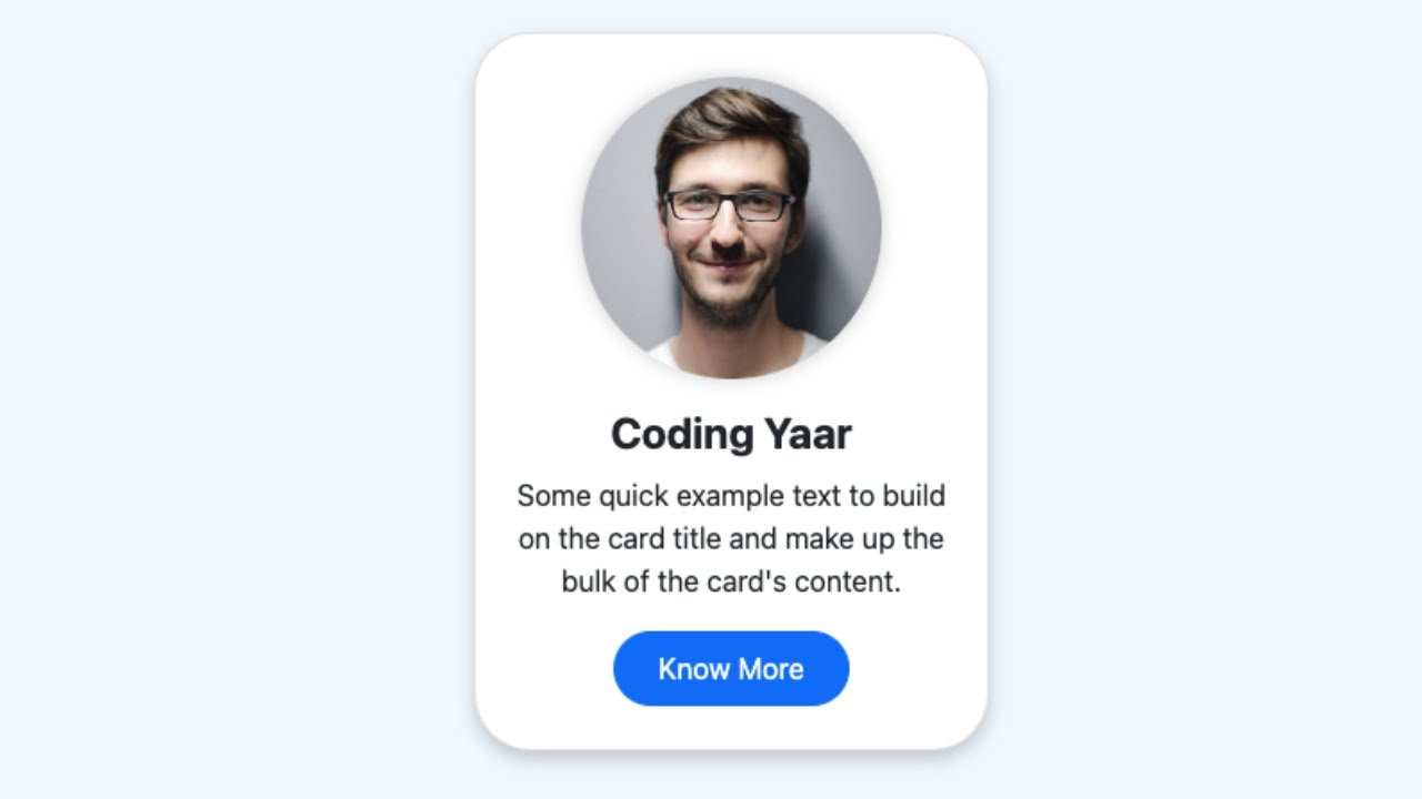 Bootstrap Profile Card | Bootstrap rounded card