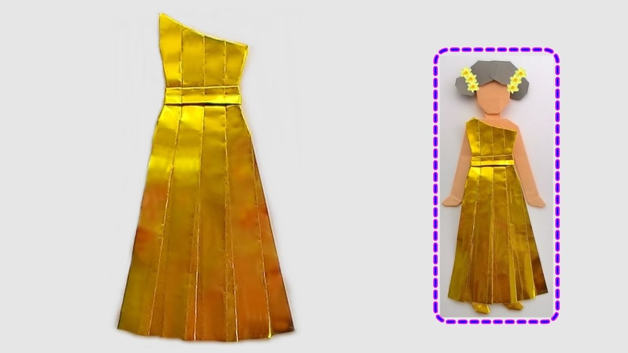 Origami long evening dress / พับกระดาษ ชุดราตรีกระโปรงยาว
