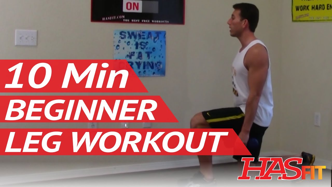 10 Min Beginner Leg Workout for Women & Men at Home - Easy Leg Workouts & Easy Exercises