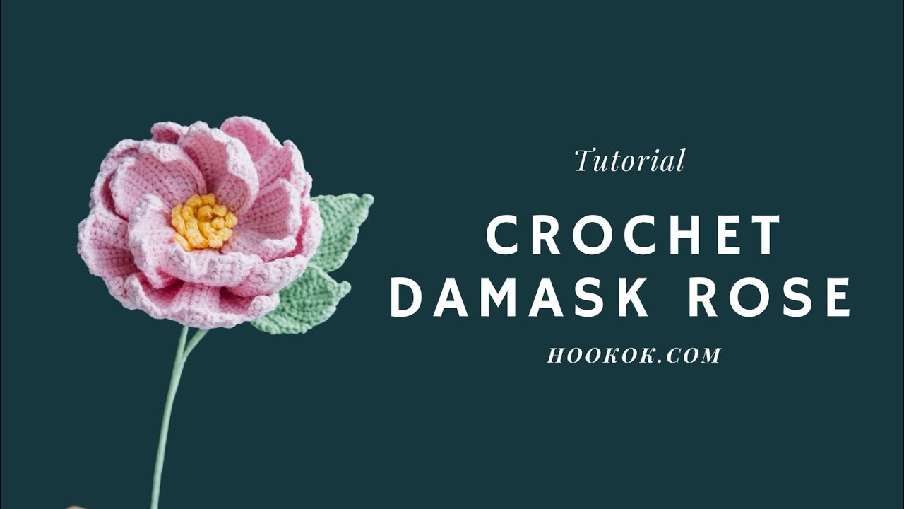 Crochet Damask Rose